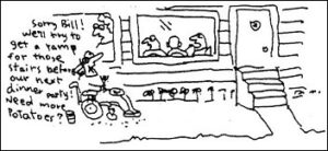 Cartoon reprinted from Don't Worry, He Won't Get Far on Foot, by John Callahan
