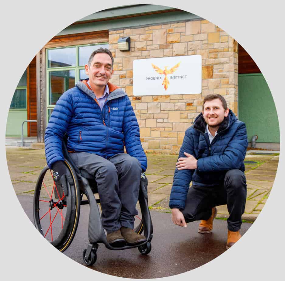 Andrew Slorance (left) helms the Phoenix i team as its main inventor.