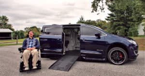 Randall Duchesneau and his customized Chrysler Pacifica