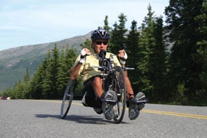 Rick Mason loves the cardio workout he gets from handcycling.