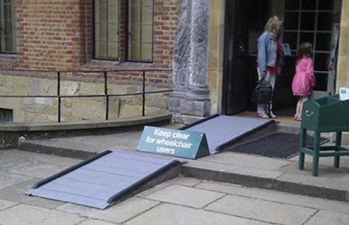 This business almost nailed that whole “accessible entrance” thing.