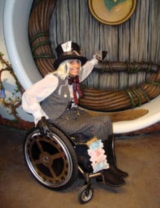 There are Disney fans and then there are superfans. Nine-time Paralympic gold medalist Candace Cable clearly falls into the “superfan” category, as every Halloween will find her costumed and roaming through Disneyland along with her family, taking full advantage of the park’s wellplanned accessibility.