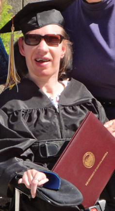 Graduation day was possible for Sierra Lode because of a Medicaid-funded eye gaze system. 