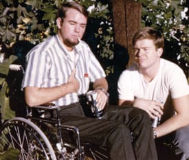 Tim Gilmer and Dennis Cooper, in the early days of their friendship, sharing a beer.