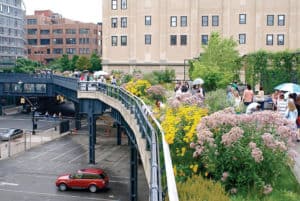 The wheelchair-accessible Highline is a garden in the sky, and a rare spot of nature in uber-urban New York City.
