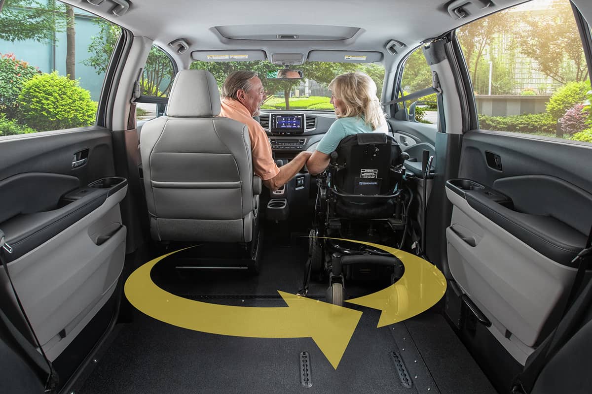 VMI’s Honda Pilot SUV offers 360 degrees of maneuverability.