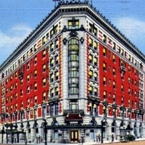 Old photo of Hotel Lafayette in Buffalo, NY, which has been renovated to be completely accessible.