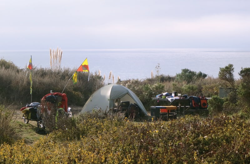 In the U.S. part of their trip, unlike south of the border, Seth and Kelly enjoyed camping in comfort.
