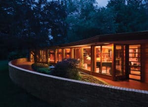 The Laurent House was designed by Frank Lloyd Wright to be aesthetically accessible for one man — the famed architect was not thinking about universal design principles. However, contemporary architects can use this house as a case-study for how to design living spaces that are wheelchair friendly.