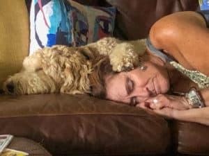 Lori Friedman’s husband, Michael, captured this intimate portrait of the bond between service dog and handler that persists even when the pooch is off duty.