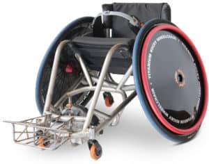 TwenThis titanium quad rugby chair from Melrose is super-light and super-strong.