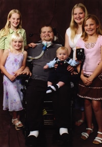 A doting uncle, Clay Freeman is shown here with his nieces and nephew.