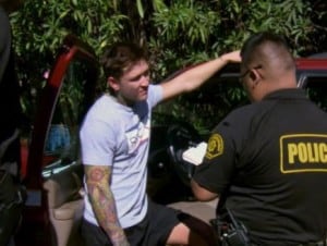 This guy was busted illegally using a parking placard by a sting operation. 