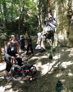 Exposing newly-injured people to outdoor activities such as rope climbing can reinforce the message of rehab that anything is possible with planning, the right equipment and being open to new experiences.