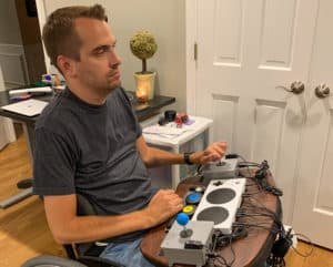 Mike Franz loves playing The Legend of Zelda with his Xbox Adaptive Controller.