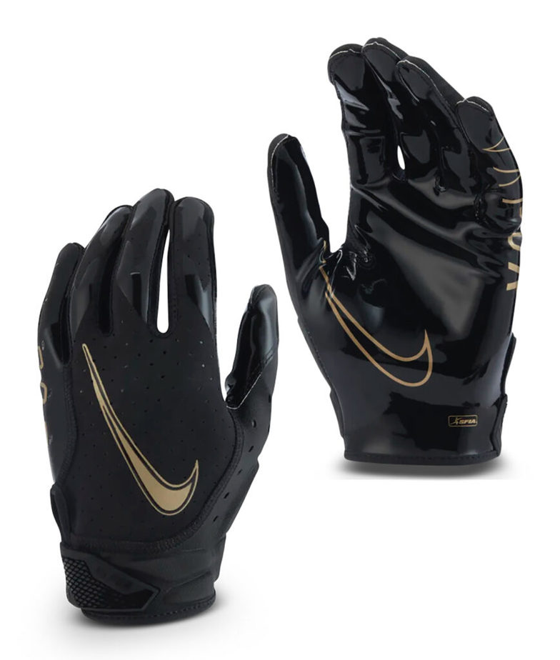 black Nike gloves with Velcro straps