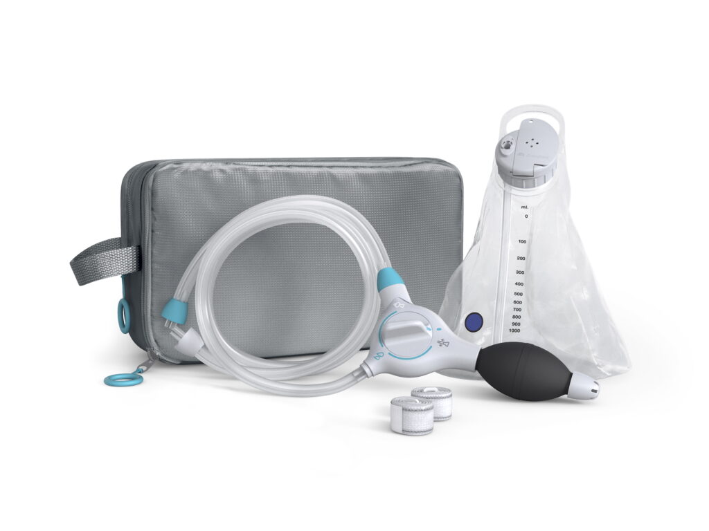 product image showing the Peristeen Plus transanal irrigation system. 