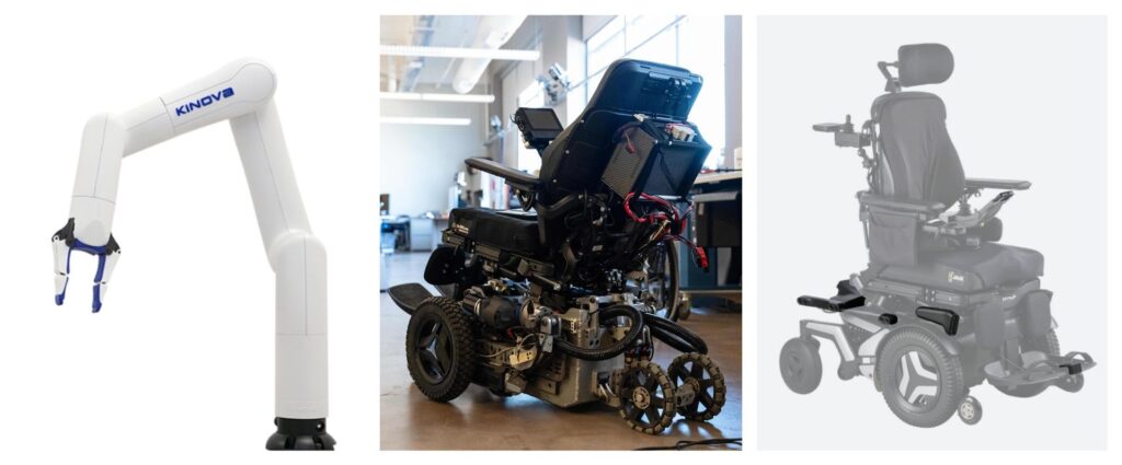Image shows a state-of-the-art robotic assistive device designed to enhance mobility for people with disabilities, focusing on innovative mobility solutions and assistive technology.